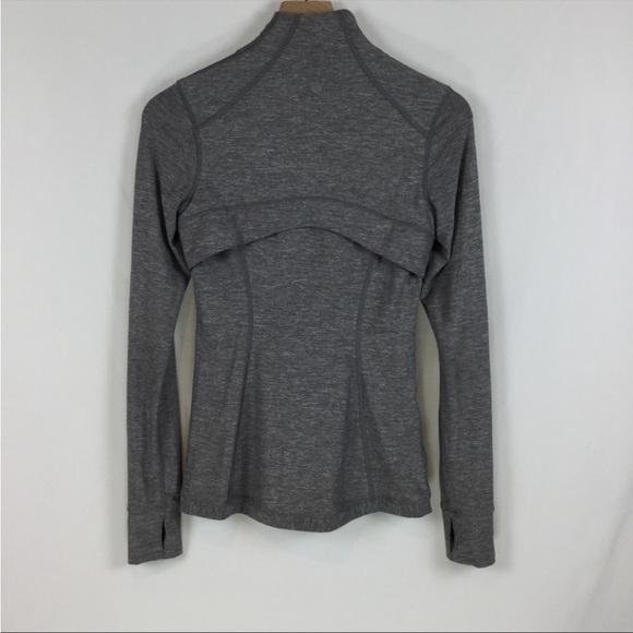 Heathered Grey Define Pullover Slate Half Zip Running Activewear Top Size 6 - Picture 2 of 4